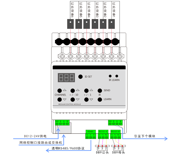 红外学习模块接线图