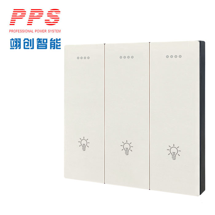 PLC电力载波三键控制面板带继电器-翊创智能
