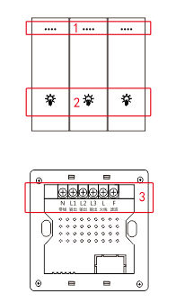 PLC三键控制面板（带继电器）结构图