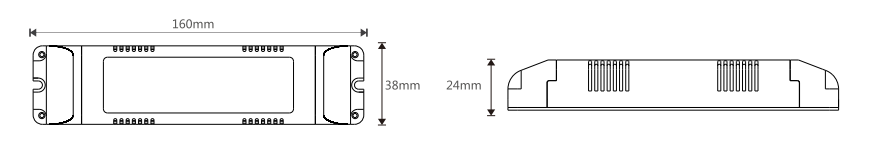 PLC0-10V双色温调光/开关控制器尺寸图