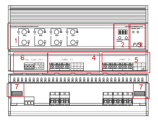 4路5A可控硅调光控制模块结构图